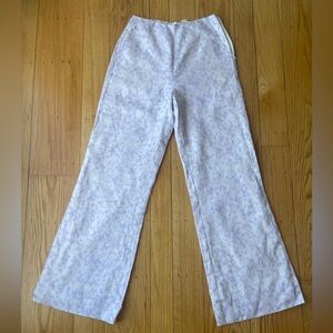 Peony linen pant. AU size 10, US size 6. Shades of lavender floral.